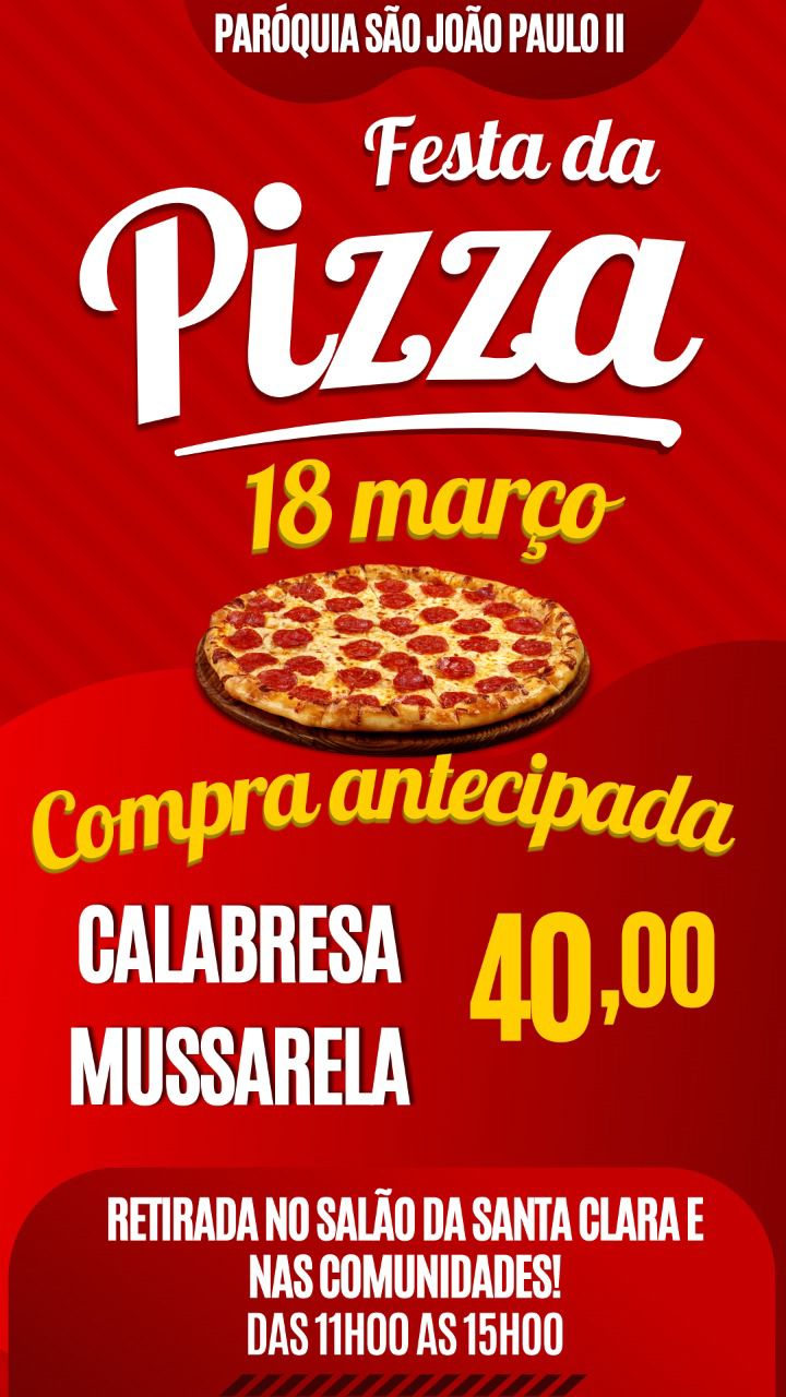 Participe da Nossa Festa da Pizza!