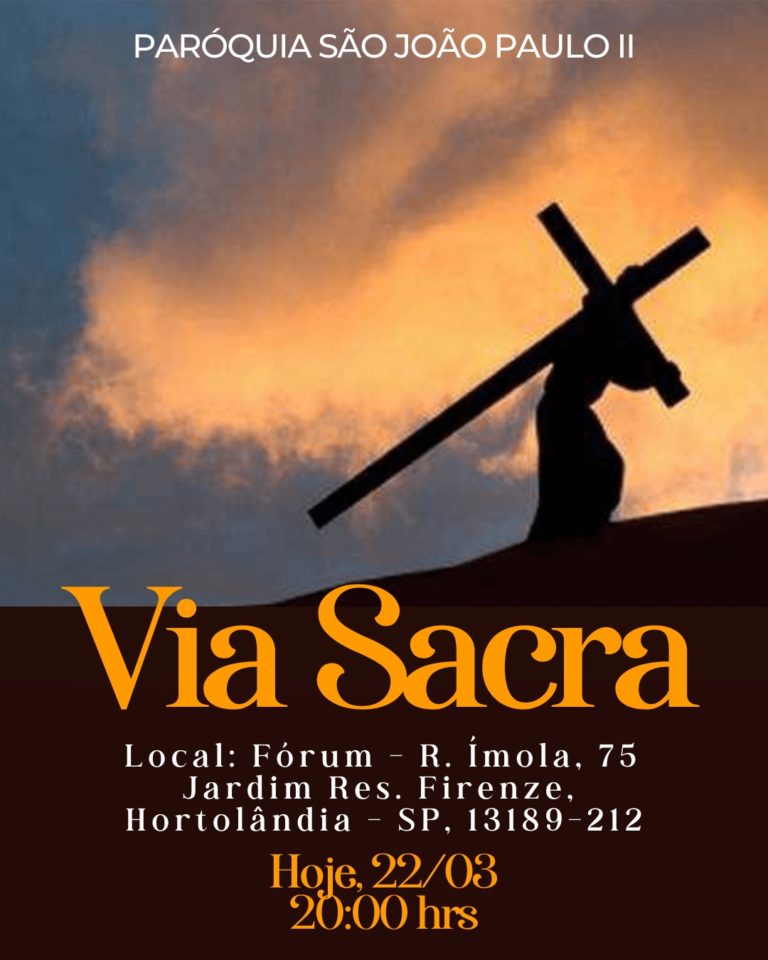 É hoje! Venha participar da Via Sacra | 22/03/23