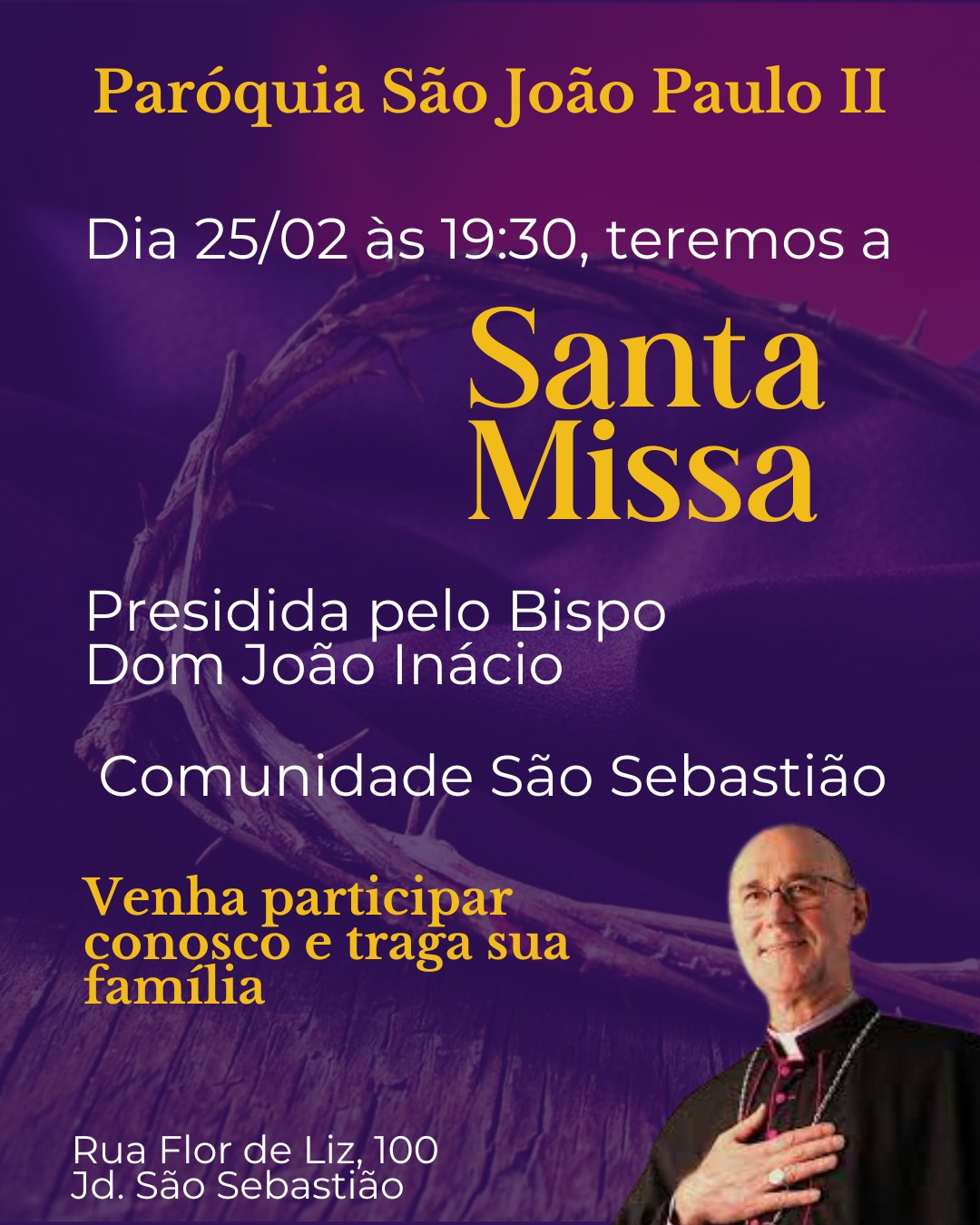 Santa Missa com Dom João Inácio Muller no São Sebastião